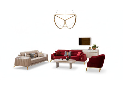 Set di divani 331 Set Soggiorno Set di mobili Design Moderno 3 pezzi nuovo