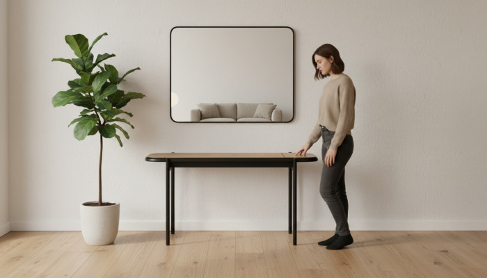Tavolino da salotto mobile tavolo di lusso nuovo marrone Design moderno in legno per soggiorno