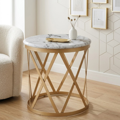 Tavolino da salotto in oro moderno in acciaio inossidabile design materiale mobili nuovi