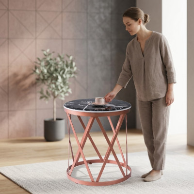 Soggiorno Tavolino di lusso Mobili di lusso Tavolo marrone Design nuovo