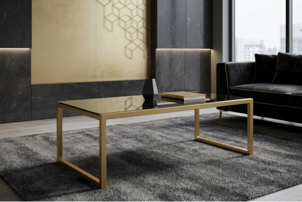 Tavolino da salotto, tavolino da soggiorno, tavolino da salotto design in acciaio inossidabile dorato moderno.