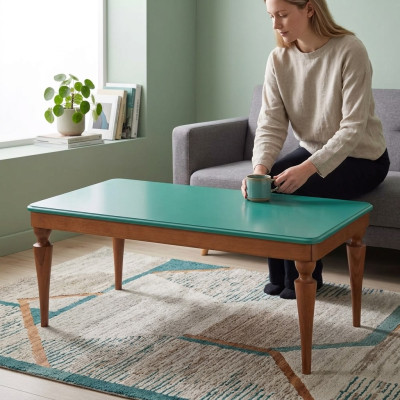 Tavolino design in legno da salotto di lusso moderno marrone.