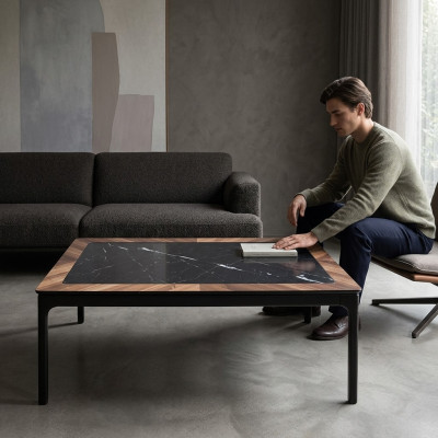 Mobili da tavolo di lusso moderni design per il soggiorno in nero.