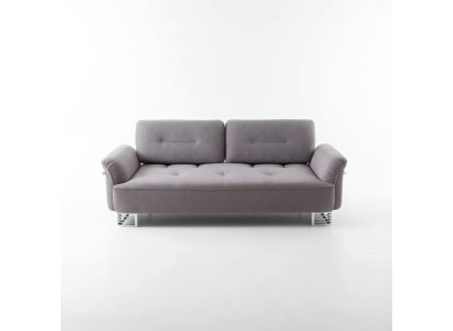 Divano 3 posti in tessuto design moderno per salotto, nuovo, di lusso bianco grigio.