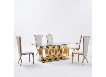 Tavolo da pranzo moderno in acciaio inossidabile per il soggiorno Tavoli di design per mobili da designer