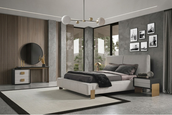 Set camera da letto Letto 2 comodini Toeletta Lusso nuovo 5 pezzi