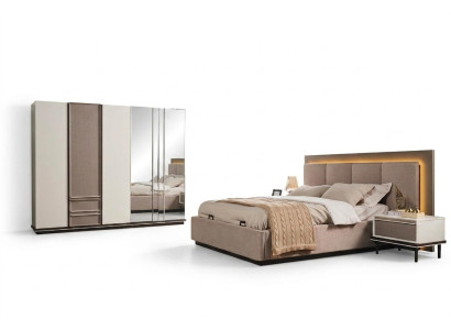 Set da camera da letto, letto 2 comodini armadio lusso nuovo 4 pezzi