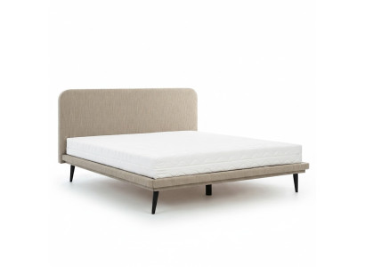 Letto imbottito marrone camera da letto Letti Designer di lusso Letti tessili
