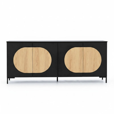 Mobile camera da letto nero-marrone del designer di mobili in legno Mobile nobile