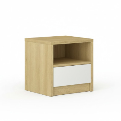 Comodino marrone chiaro 1 cassetto Console in legno per camera da letto di design