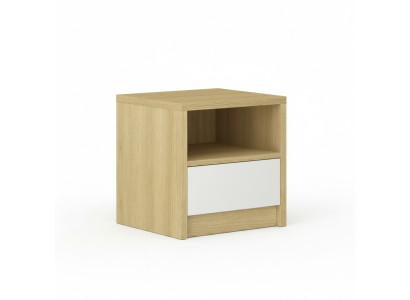 Comodino marrone chiaro 1 cassetto Console in legno per camera da letto di design
