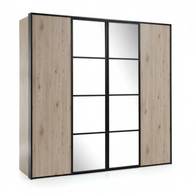 Grande armadio da camera da letto, armadi moderni in legno di lusso.