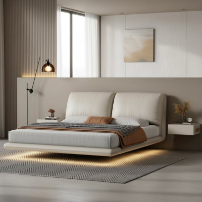 Letto a scomparsa bianco Camera da letto Design Letto matrimoniale in legno Mobili