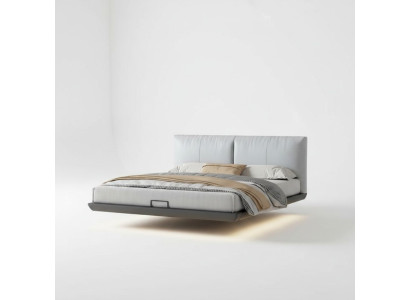 Camera da letto bianca Letto di design Letti di lusso Letti in pelle Letti matrimoniali Nuovi