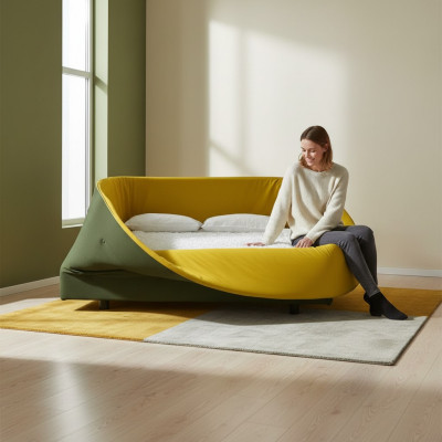 Camera da letto Letto Design Mobili nuovo Materiale di lusso Legno