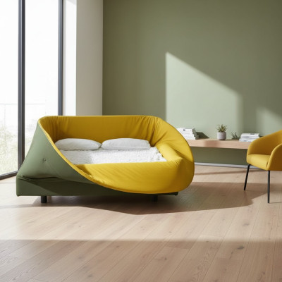 Camera da letto Letto Design Mobili nuovo Materiale di lusso Legno