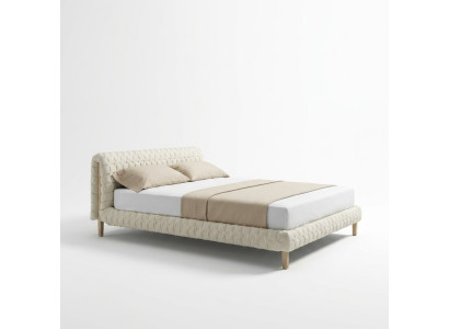 Moderno letto bianco camera da letto design letti matrimoniali cornice in legno.
