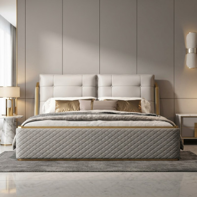 Designer Camera Da Letto Bianca Letti Di Lusso Letti Matrimoniali Struttura In Legno Moderna