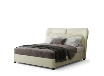 Letto in acciaio inossidabile bianco Design letto moderno di lusso con telaio in legno nuovo