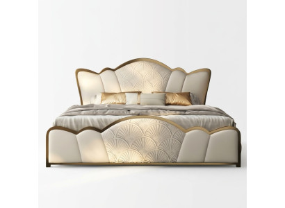 Camera da letto Mobili Elegante Letto Matrimoniale Bianco Letti in Pelle Moderni
