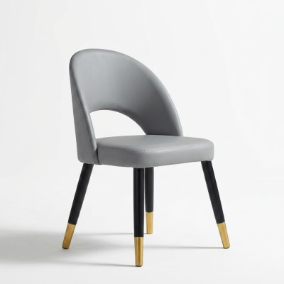 Sedia da pranzo grigia moderna monoposto in legno di design