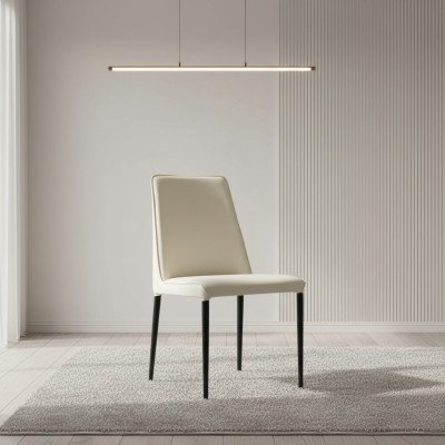 Sedia da pranzo bianca, design di sedie in legno, eleganti sedie moderne in tessuto.
