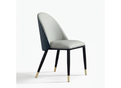 Sedia da pranzo grigio chiaro, sedie in legno eleganti, sedie moderne con schienale nuovo.