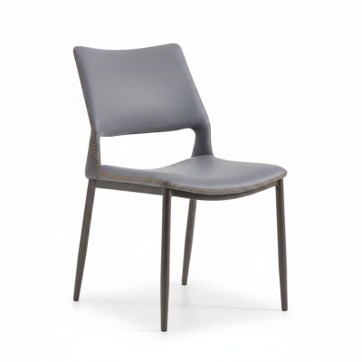 Sedia da pranzo grigia Designer 1 posto a sedere Poltrone di lusso singole Nuove