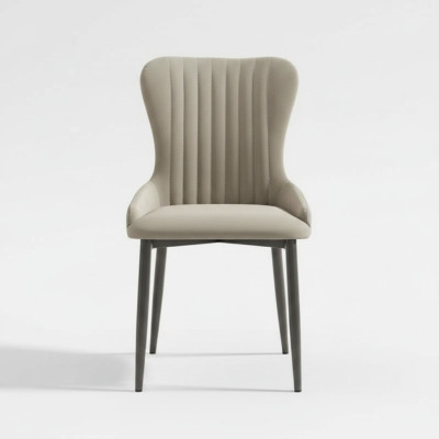 Sedia grigia imbottita Sedie da pranzo moderne Mobili da seduta Designer Monoposto Nuovo