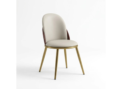 Sedia bianco-oro elegante poltrona in stile singolo poltrone in acciaio inox