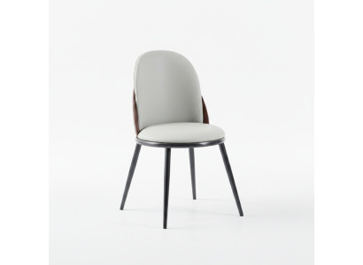 Mobili da sala da pranzo designer in bianco, poltrona senza braccioli di lusso in legno.