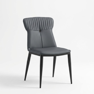 Finto cuoio designer sala da pranzo blu sedie imbottite 1 posto a sedere