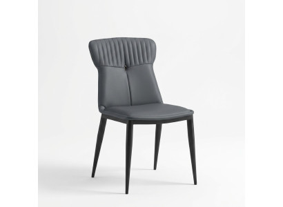Finto cuoio designer sala da pranzo blu sedie imbottite 1 posto a sedere