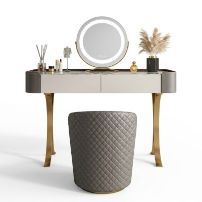 Tavolo trucco beige Designer Tavoli da toelettatura di lusso Cassetti in legno Mobili  Tavolo per il trucco beige, tavoli da toelettatura di lusso, cassetti in legno, mobili