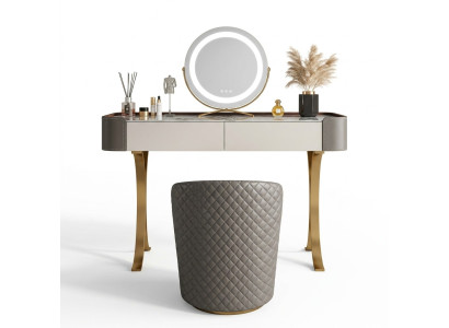 Tavolo trucco beige Designer Tavoli da toelettatura di lusso Cassetti in legno Mobili  Tavolo per il trucco beige, tavoli da toelettatura di lusso, cassetti in legno, mobili
