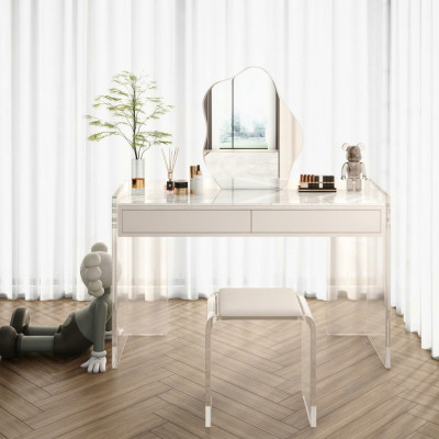 Bianco elegante design del tavolo da trucco camera da letto cassetti mobili in legno