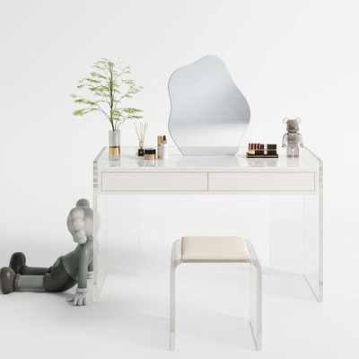 Bianco elegante design del tavolo da trucco camera da letto cassetti mobili in legno