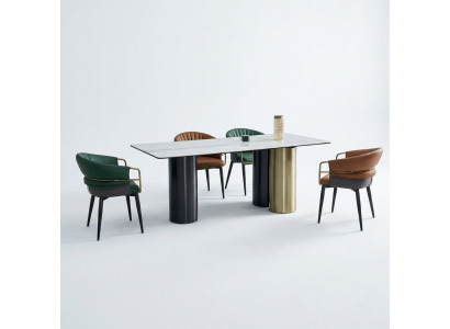Elegante set da pranzo tavolo da pranzo design di lusso set di sedie 6x sedie 7 pezzi