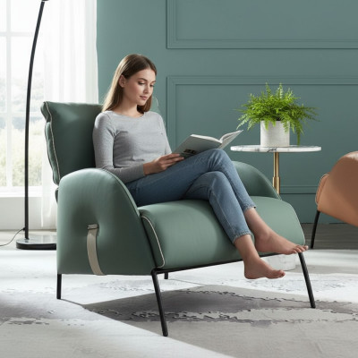 Designer Sedia Verde Moderna Poltrona Monoposto Poltrona Poltrona da Salotto