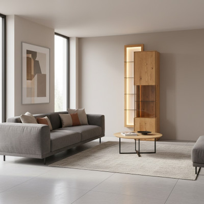 Mobile sala da pranzo design Marrone mobile in legno sala da pranzo credenza scaffale vetrina nuovo