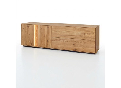 Mobile TV moderno per soggiorno, lussuoso mobile contenitore con LED, mobile basso multimediale per TV