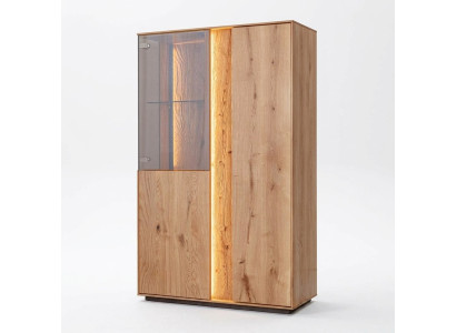 Vetrina a LED marrone Anrichte di lusso Mobili in legno Armadi in vetro di design.