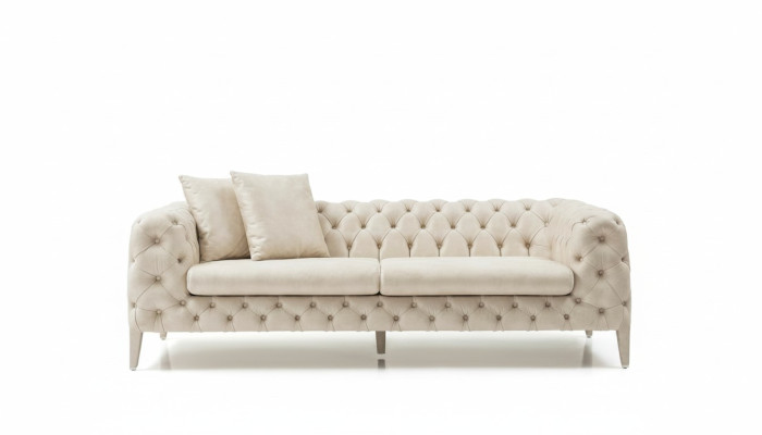 Soggiorno Divano di Lusso Design Bianco a Quattro Posti Divano 4 Posti