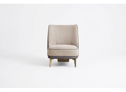 Grigio-beige poltrona da designer poltrona a braccioli soggiorno monoposto nuovo