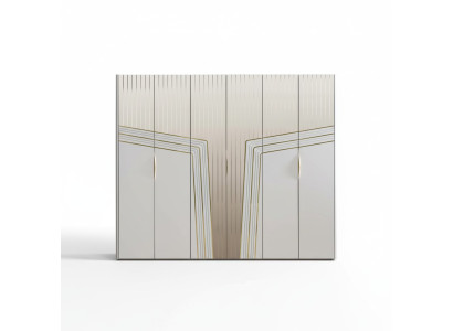 Armadio bianco moderno in legno per camera da letto, arredamento di lusso nuovo.