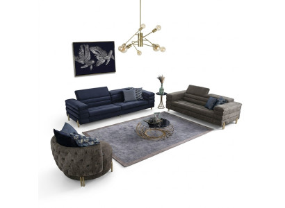 Set soggiorno divano 3+2+1 posti lusso design mobili imbottiti