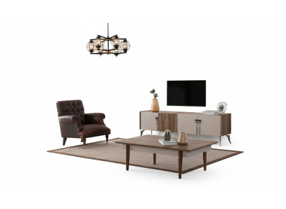Set designer per il soggiorno Tavolino di lusso Mobile TV moderno 3 pezzi Nuovo
