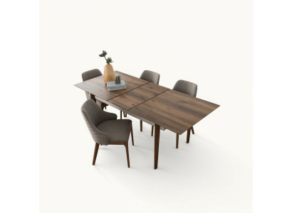 Grande sala da pranzo Tavolo marrone Mobili in legno Tavoli da pranzo di design