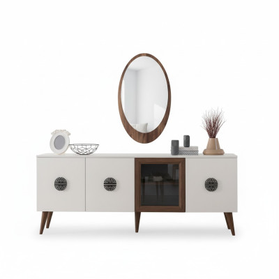 Mobili da sala da pranzo moderni Designer credenza di lusso Set di specchi 2 pezzi Nuovo