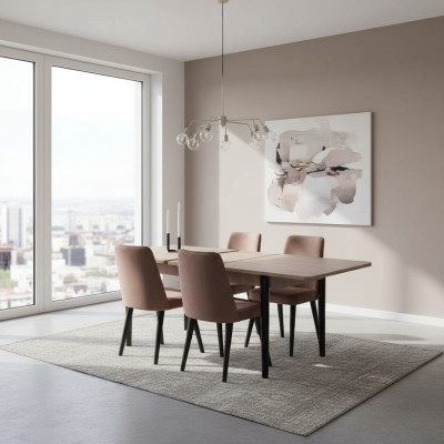 Tavolo da pranzo rettangolare marrone Mobili da sala da pranzo Tavoli in legno Mobili di lusso